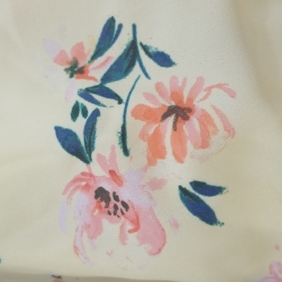 💕PALOMA BLUE💕 Evie Gathered Floral-Print Crepe Midi Dress Yellow Medium M NWOT - Picture 14 of 16